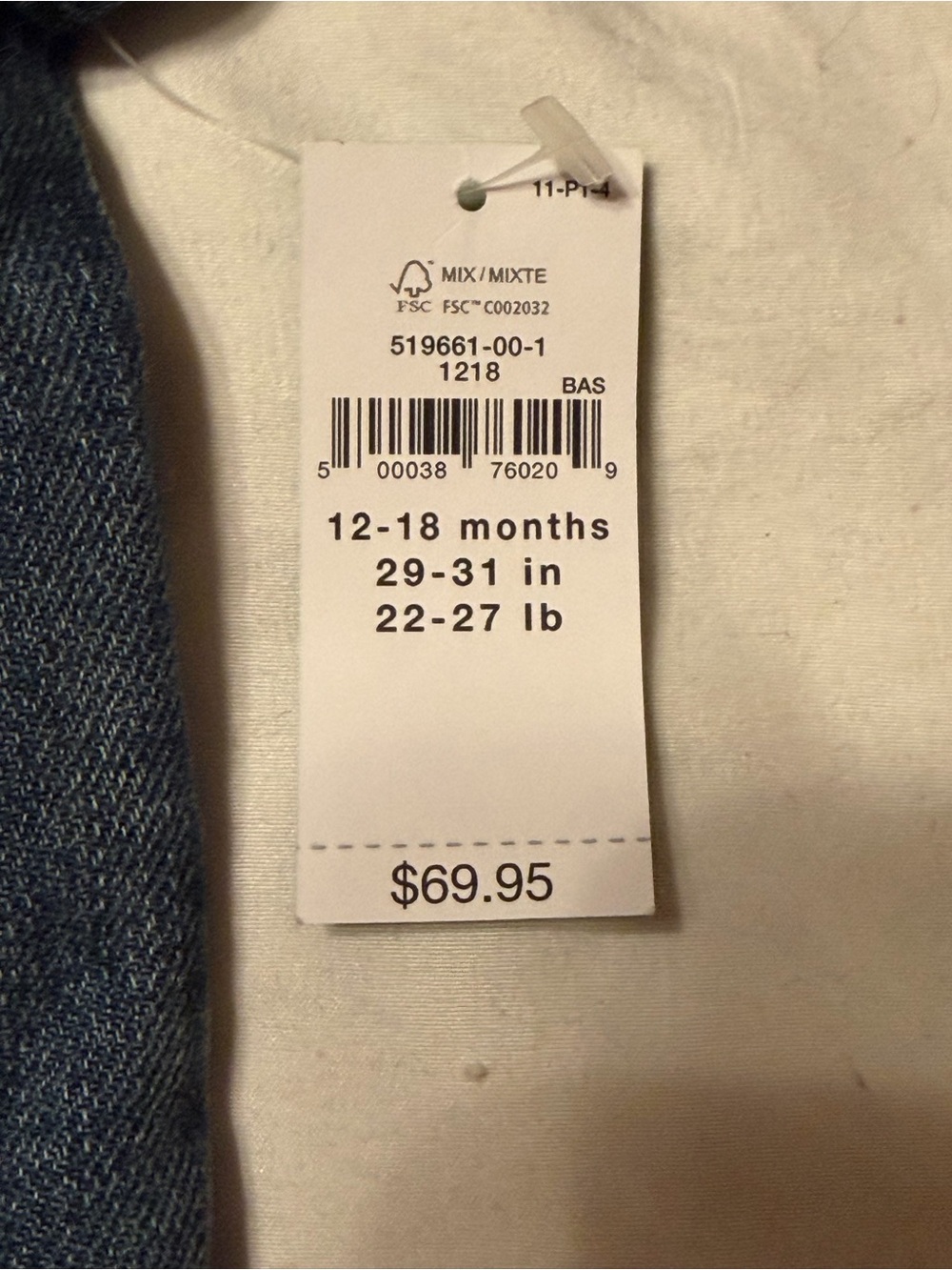 NEW Baby Gap Disney Appliquéd Minnie Mouse Jean Jacket Toddler Girl Size 12-18 M - Picture 8 of 16